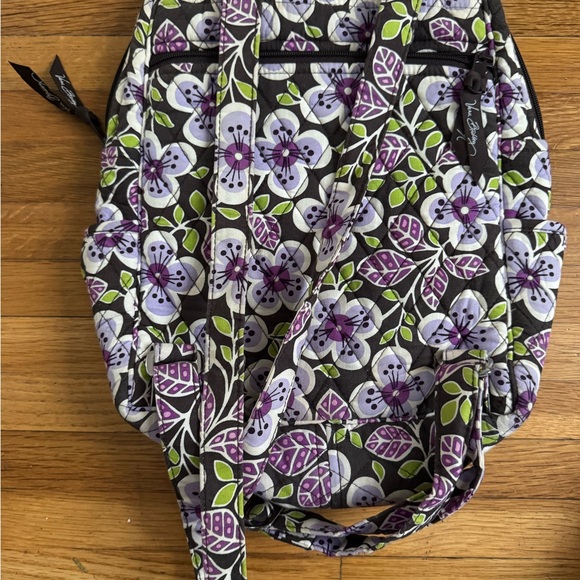 Vera Bradley Purple and Green Floral Backpack - Picture 3 of 3